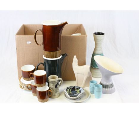 Box of mixed ceramics to include West German & Poole