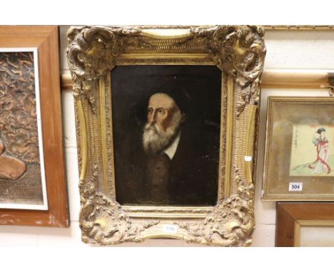 Ornate Gilt framed Oil on canvas Portrait of an Elderly Gentleman