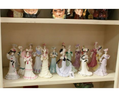 18 Coalport Compton & Woodhouse ceramic Lady figurines