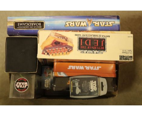 Star Wars Return of the Jedi Battle at Sarlacc's Pit Game together with rules manual, Star Wars Attack of the Clones Rescue o