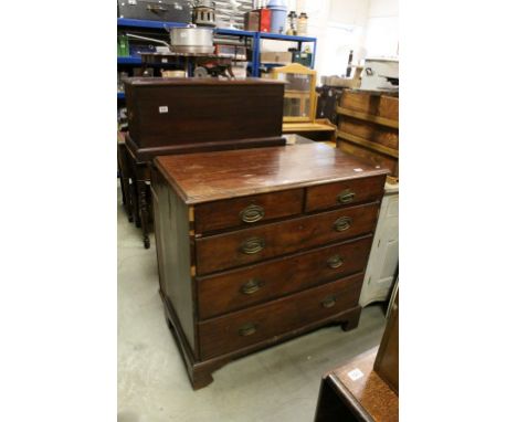 Early 19th century Mahogany Chest of Two Short over Three Long Drawers on Bracket Feet