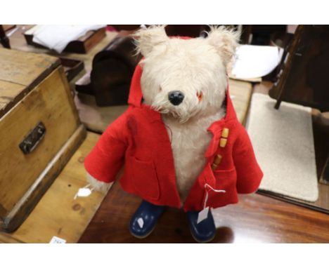 Paddington Bear Soft Toy with Red Duffel Coat and Blue Dunlop Boots