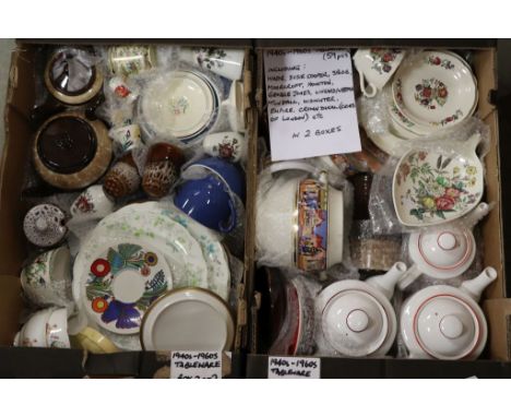 1940's- 1960's tableware (59pcs)including: wade, Susie cooper, spade, moor croft, honiton, George Jones, Lingard/ webster/tun