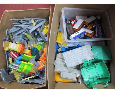 Thomas The Tank Engine, Try Me and other model railway engines, track, buildings, etc:- Two Boxes