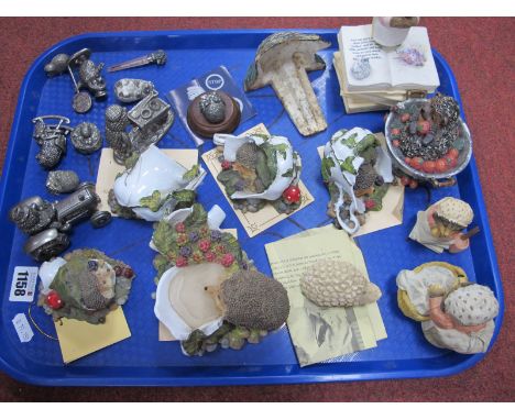 Border Fine Art, Merlin and other figures, all Hedgehog related:- One Tray.