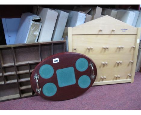 Wooden Display Stands, for Goebel, Hummel, etc, approximately fourteen.