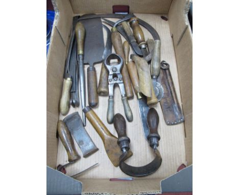 Rigging Knife, with marlin spike, Harrison Knife, Caslon, James Dixon and other tools:- One Box