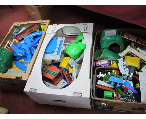 Tomy, Thomas The Tank Engine Trains, track, railway buildings, etc:- Three Boxes.