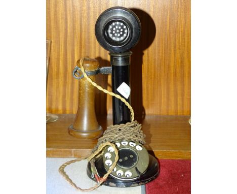A vintage candlestick telephone, 31cm high. 