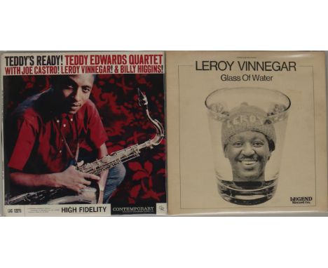 INTRODUCING LEROY VINNEGAR - Wonderful pack of 2 x wicked LPs featuring Leroy Vinnegar and then Teddy Edwards. Titles are Gla