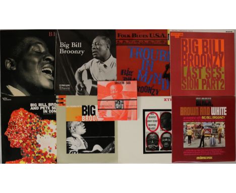 BIG BILL BROONZY - Singin', Playin' and Talkin' with Big Bill here; 8 x LPs and 1 x EP are included in this very clean lot. L