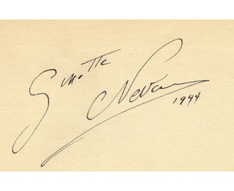 NEVEU GINETTE: (1919-1949) French Violinist. Dark fountain pen ink signature ('Ginette Neveu') and date, 1944, in her hand on