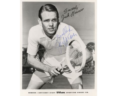 TENNIS: Selection of vintage signed and inscribed 8 x 10 photographs, and a few slightly smaller, by various male tennis play