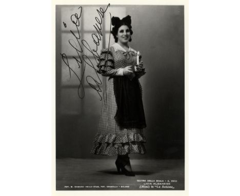 OPERA: Selection of signed cards, postcard photographs and slightly larger, 8 x 10s (some vintage) etc., by various opera sin