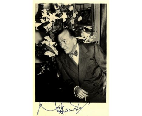 COWARD NOEL: (1899-1973) English Actor & Playwright, Academy Award winner. Vintage signed postcard photograph of The Master i