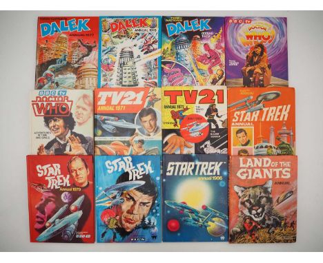 MIXED SCI-FI ANNUAL LOT (12 in Lot) - Includes DALEK ANNUAL 1977, 1978, 1979 + DOCTOR WHO ANNUAL 1981 + DOCTOR WHO: ADVENTURE