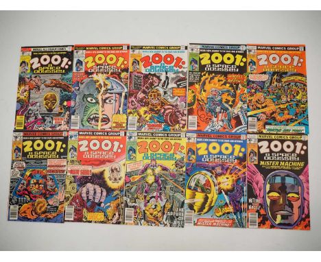 2001: A SPACE ODYSSEY #1, 2, 3, 4, 5, 6, 7, 8, 9, 10 (10 in Lot) - (1976/1977 - MARVEL - US &amp; UK Price Variant) - Complet