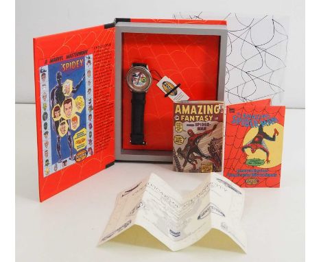 THE AMAZING SPIDER-MAN VOLUME TWO FOSSIL WATCH LIMITED EDITION 1251/10000 - Steve Ditko box art reprinting the cover from Ama