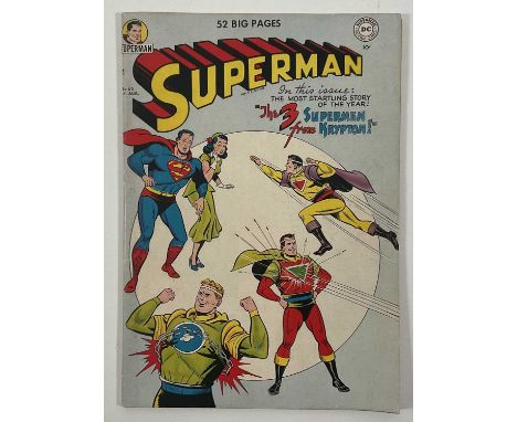 SUPERMAN #65 (1950 - DC) - The first team appearance of Kryptonian Foes: Mala, Kizo &amp; U-Ban - Cover art by Wayne Plastino