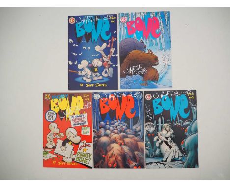 BONE #1 (3rd Print), #2 (2nd Print), #3 (2nd Print), #4 (2nd Print), #5 (2nd Print) - (5 in Lot) - (1991/1992 - CARTOON BOOKS