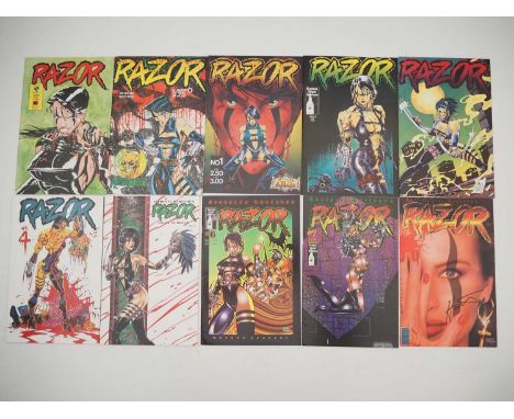RAZOR (1st &amp; 2nd Print), 1, 2, 3, 4, 5, 6, 7, 8 (10 in Lot) - (1992/1994 - LONDON NIGHT) - Includes the first cover appea