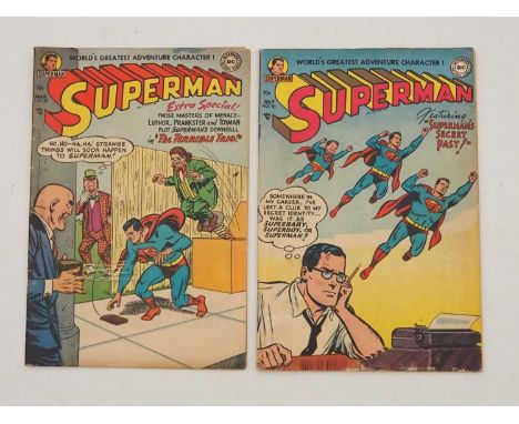 SUPERMAN #88 &amp; 90 (2 in Lot) - (1954 - DC) - "The Terrible Trio" &amp; "Superman's Secret Past!" - Includes appearances b