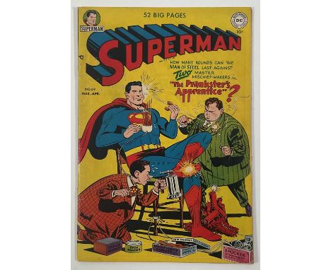 SUPERMAN #69 (1951 - DC) - "The Prankster's Apprentice" - Cover art by Wayne Boring &amp; Ira Schnapp - a condition report is