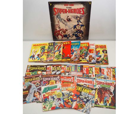 MIXED MARVEL UK LOT (30 in Lot) - Includes THE SUPER-HEROES #1 to 10 (with FREE GIFT Poster) + PLANET OF THE APES #1 to 7 (wi