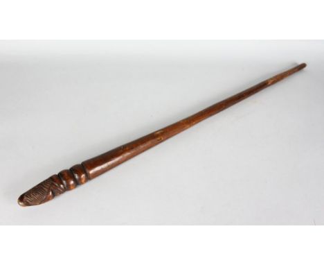 A 19TH CENTURY NIGERIAN MENDE BUNDU HEAD INITIATION STICK/WAND.