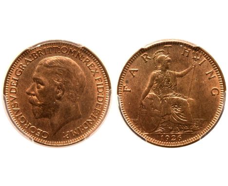 UNITED KINGDOM. George V, 1910-36. Bronze Farthing, 1926. Royal Mint (Tower Hill). Modified effigy. Uncrowned portrait of Kin