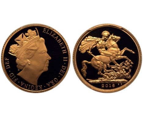 UNITED KINGDOM. Elizabeth II, 1952-2022. Gold Sovereign, 2016. Royal Mint. Proof. To celebrate the Queen's 90th birthday In 2
