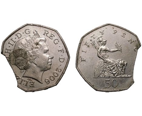 UNITED KINGDOM. Elizabeth II, 1952-2022. CuproNickel 50 Pence, 2006. Royal Mint. Fourth crowned head of HM Elizabeth II facin