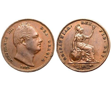UNITED KINGDOM. William IV. Copper Farthing, 1835. Royal Mint. Obv: Uncrowned portrait of King William IV facing right, legen