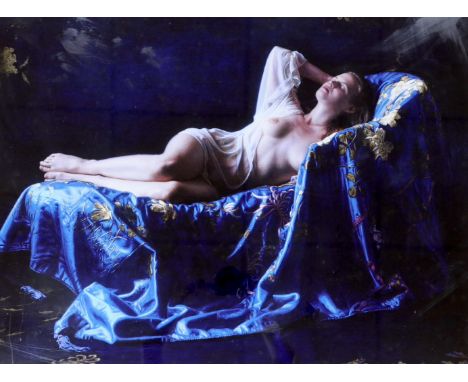 Douglas Hoffman (American, b.1945), colour lithograph, ‘Midnight Blue’, signed in pencil, limited edition, 22/95, label verso