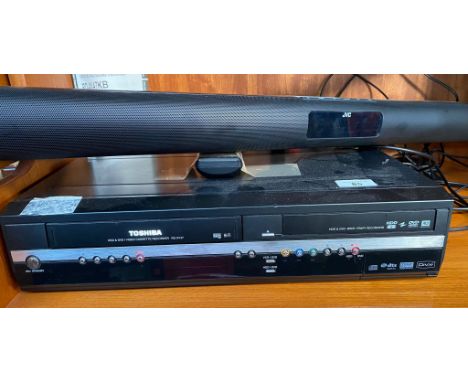 Toshiba HDD&amp; dvd/video cassette recorder  along with JVC sound bar 
