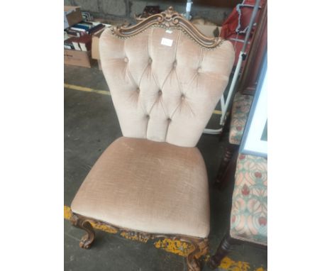 Button back bedroom chair 