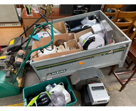 A Large selection of household electricals to include cd player, Kettle, Mixer, Fryer, Steam cleaner etc 
