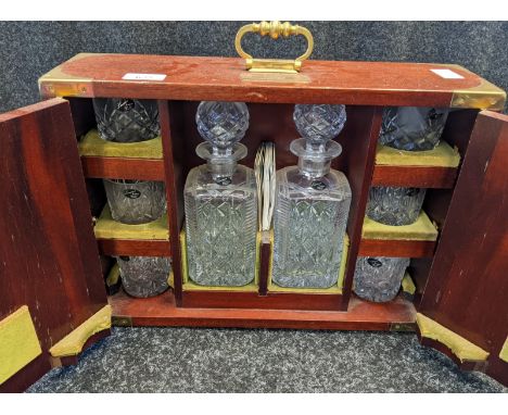 Boxed Tantalus crystal decanter and whisky glass set. Produced by Laurence English Hand cut crystal. Fitted with plaque 'The 