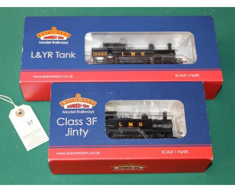 2 Bachmann 00 gauge Locomotives. LMS class 3F Jinty 0-6-0 Tank Locomotive, RN 7309. Plus a ex LYR LMS 2-4-2T Loco, RN 10695Mi
