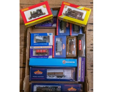 A quantity of 00 gauge Locomotives and Freight Rolling Stock. 4 00 gauge Locomotives. Bachmann a LMS Fairburn 2-6-4T Locomoti