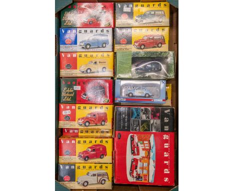 23 Vanguard models of Morris Minors. Royal Mail van set. 2x Eddie Stobart Morris vans, Hidden Treasures Morris pick up, Morri