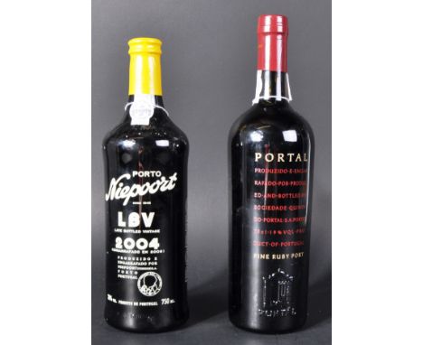 Port - Two bottles of vintage port comprising a 2004 Niepoort Porto LBV Late Bottled Vintage port 20% vol 750ml &amp; a singl