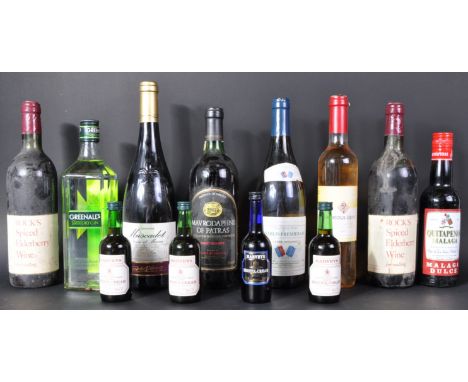 A collection of assorted alcohol &amp; spirits to include 4x 10cl bottles of Harveys Bristol Cream Sherry, vintage 2005 bottl
