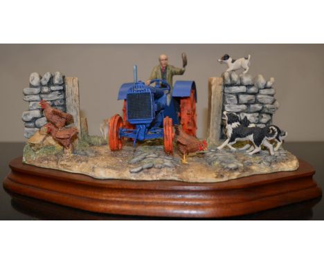 Border Fine Arts 'New Technology Arrives Today' (Fordson Tractor), model No. JH46 by Ray Ayres, limited edition 291/1250, on 