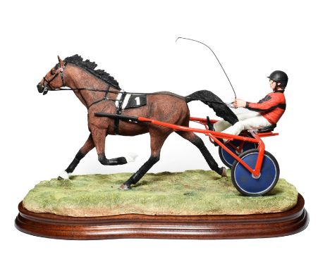 Border Fine Arts 'The Trotter', model No. B0836 by Jacqueline Francis Harris-Brown, limited edition 287/500, on wood base, wi