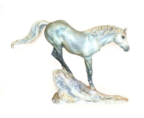 Royal Worcester 'Connemara Stallion' ''Cocum Hawkstone'', model No. RW4037 by Lorne McKean, limited edition 63/250, with fram