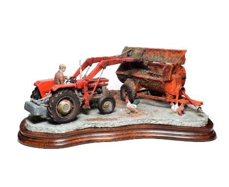 Border Fine Arts 'Where There's Muck There's Money', model No. B0857 by Ray Ayres, limited edition 1430/1500, on wood base, w