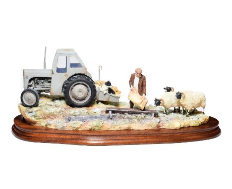 Border Fine Arts 'Frosty Morning' (Fergie TE20), model No. B0343 by Ray Ayres, limited edition 1627/1750, on wood base, with 