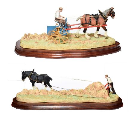 Border Fine Arts 'Rowing Up' (Standard edition), model No. B0598A, limited edition 910/950 and 'A Clean Sweep' (Standard edit