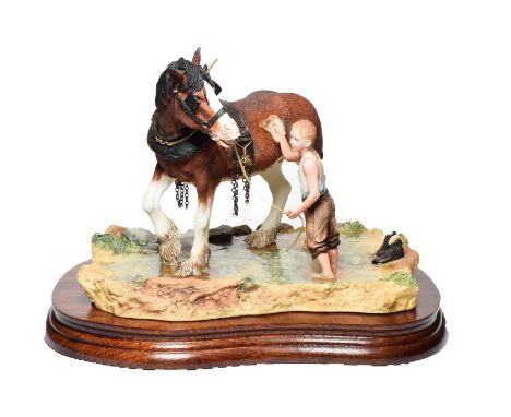 Border Fine Arts 'Cooling His Heels', model No. B0770 by Ray Ayres, limited edition 421/1500 and 'The Bride', model No. 0739 